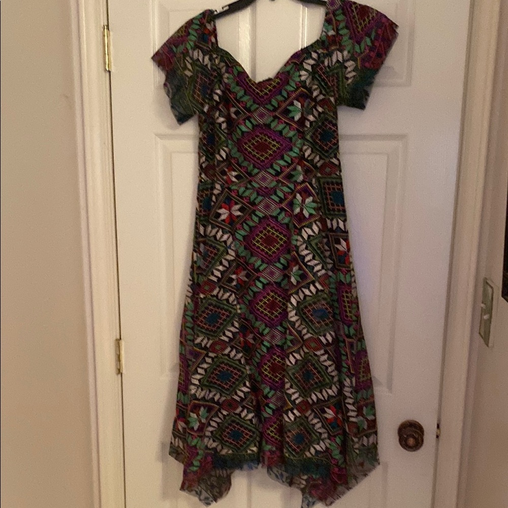 Black and Red Asymmetrical A-line Dress with Sweetheart Neckline